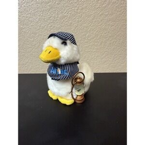AFLAC Duck 6" Plush Train Conductor/Engineer Talking/Light (Works) Pinstripe
